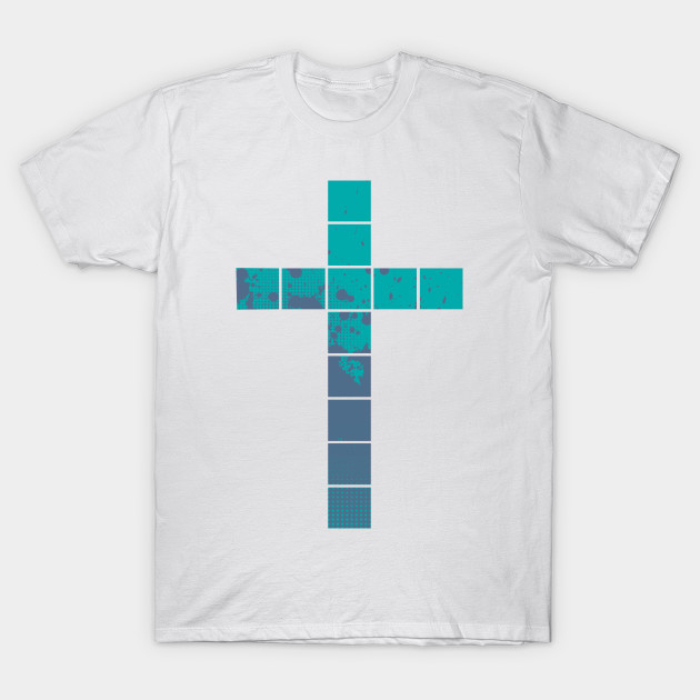 Blue and Purple cross T-Shirt-TOZ